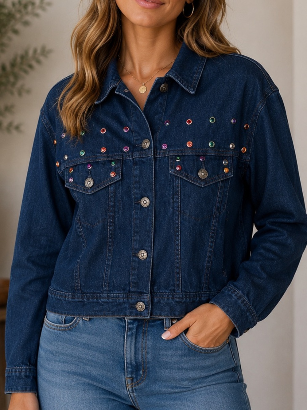 Vintage Starwear‎ Embellished Jean Jacket